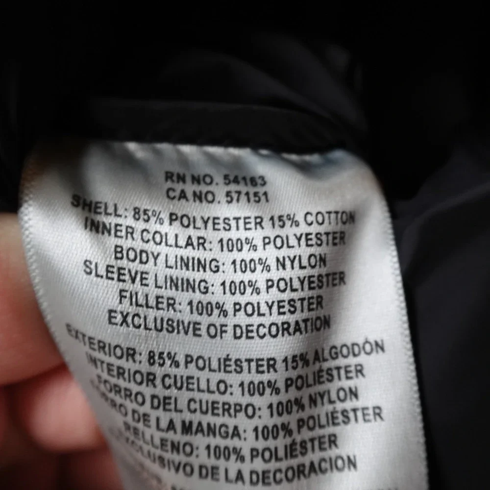 NEW Levis Jacket Mens S Black Puffer Coat Full Zip Insulated Quilted Windbreaker